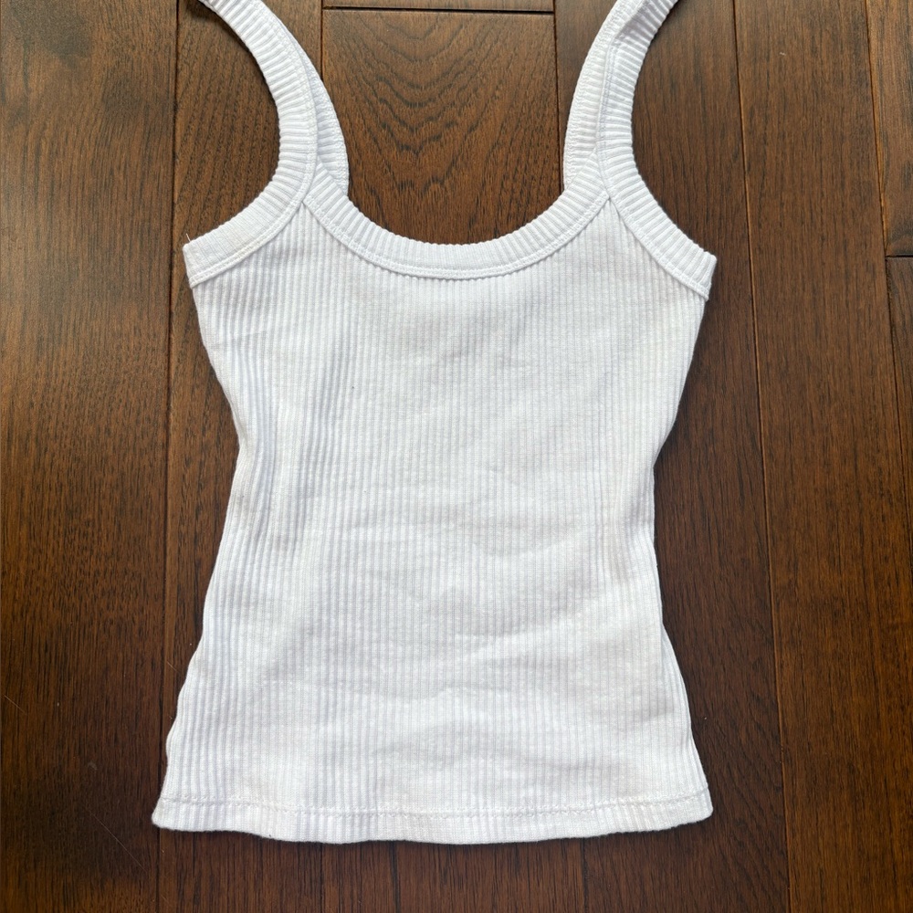 Supre White Ribbed Women's Tank Top